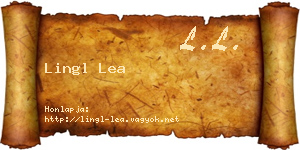 Lingl Lea névjegykártya